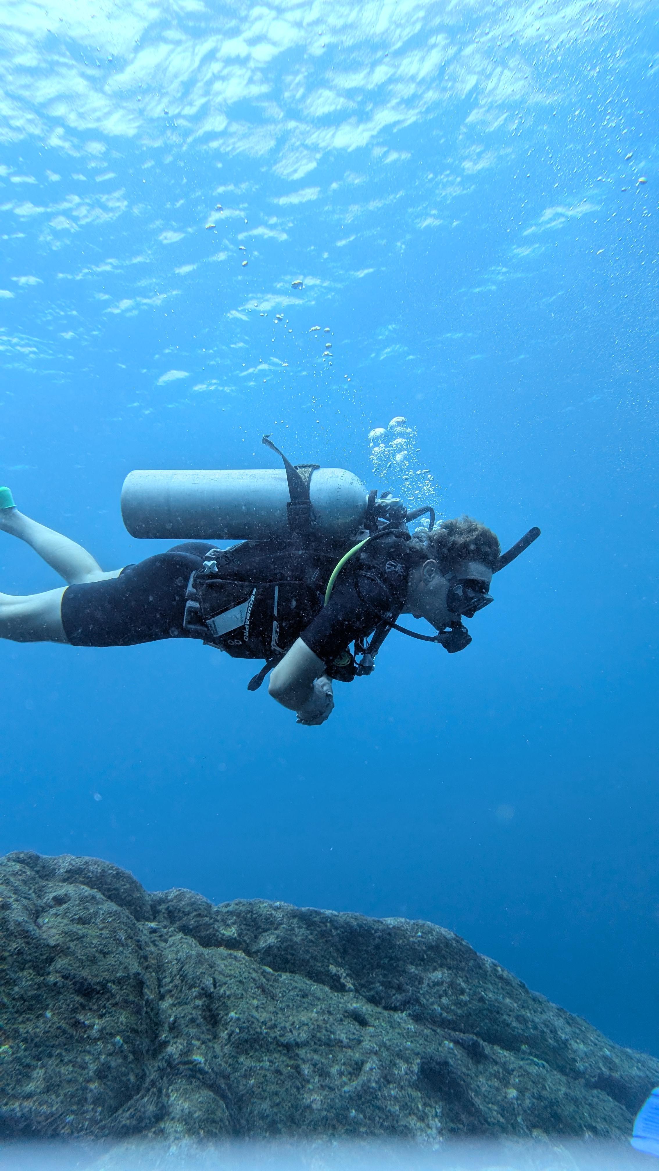 PADI Divemaster Course - image 6: Turn your passion for diving into a professional lifestyle with our PADI Divemaster program. At Hiri Divers, we offer a personalized, hands-on internship experience in the warm, clear waters of Hiriketiya and Dikwella, home to vibrant reefs, blacktip reef sharks, shipwrecks, and the unique Nilwella Underwater Museum featuring sunken buses and helicopters.